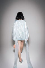 S26 Women's Aquamarine Silk & Organza Dress