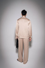 S26 Men's Beige Silk Shirt