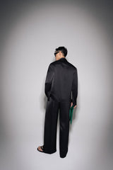 S26 Men's Black Silk Shirt