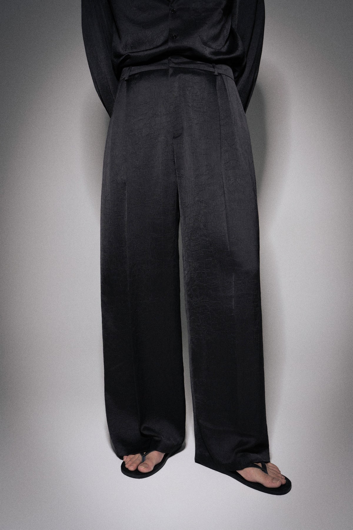 S26 Men's Black Silk Pants