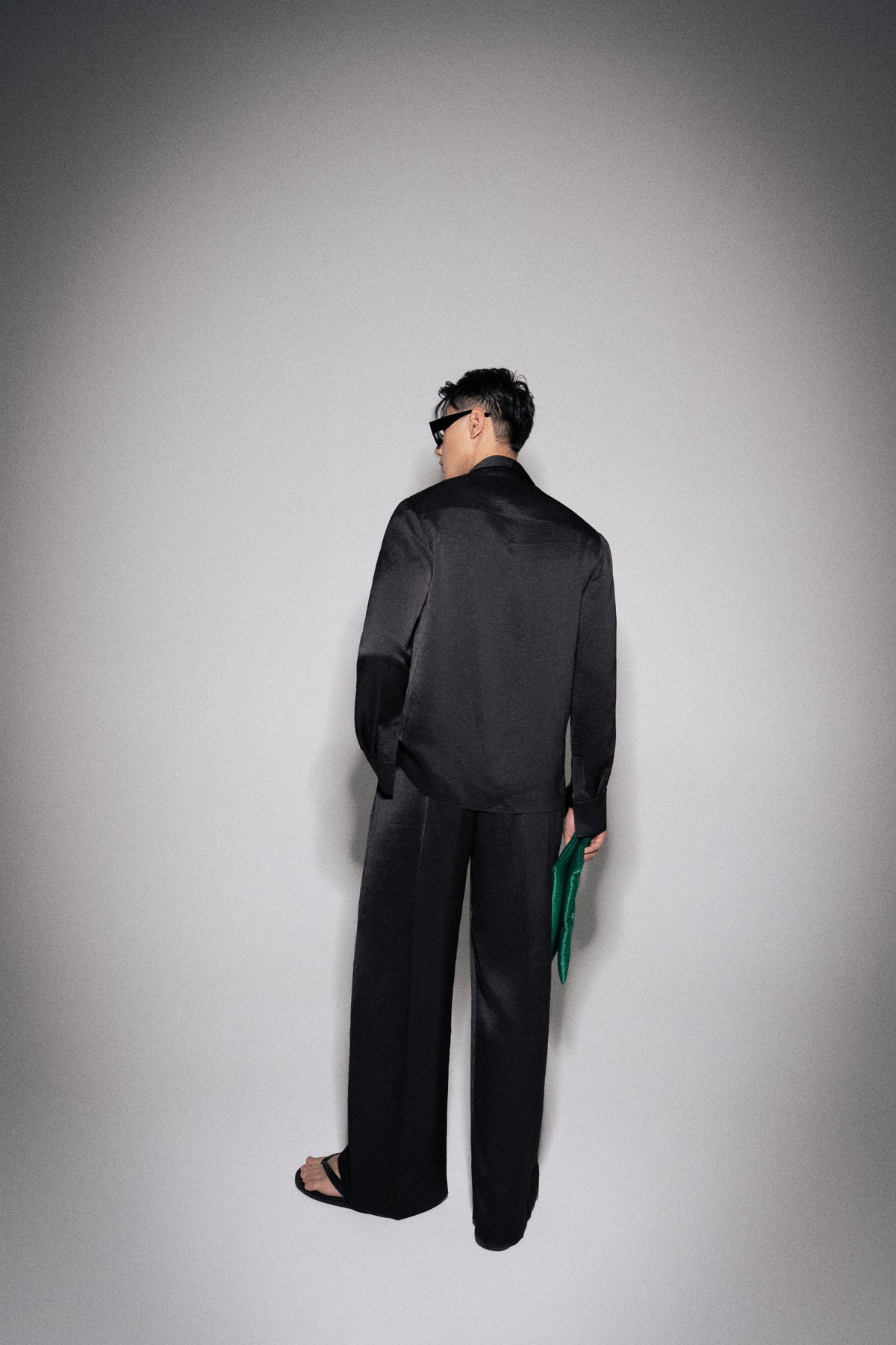S26 Men's Black Silk Pants