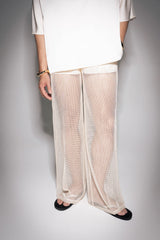 S26 Men's Cream Mesh Fishnet Pants
