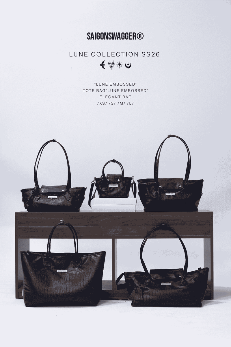 SGS “LUNE EMBOSSED” ELEGANT BAG /EXTRA SMALL/