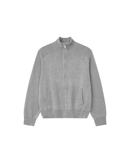 GRAY HEATHER TRACK KNIT
