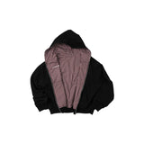BLACK CRIMSON GINGHAM PP FLIPSIDE ZIP HOODIE 