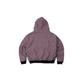 BLACK CRIMSON GINGHAM PP FLIPSIDE ZIP HOODIE 