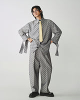 GREY POLKA DOT SHIRT
