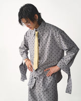 GREY POLKA DOT SHIRT