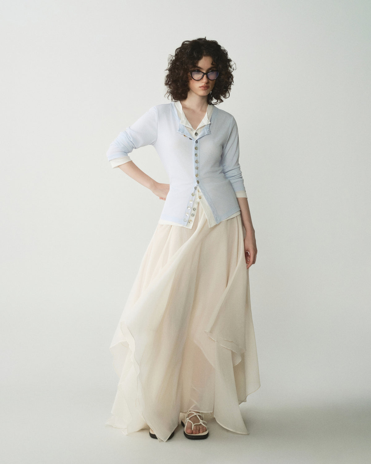 WHITE JELLYFISH SKIRT