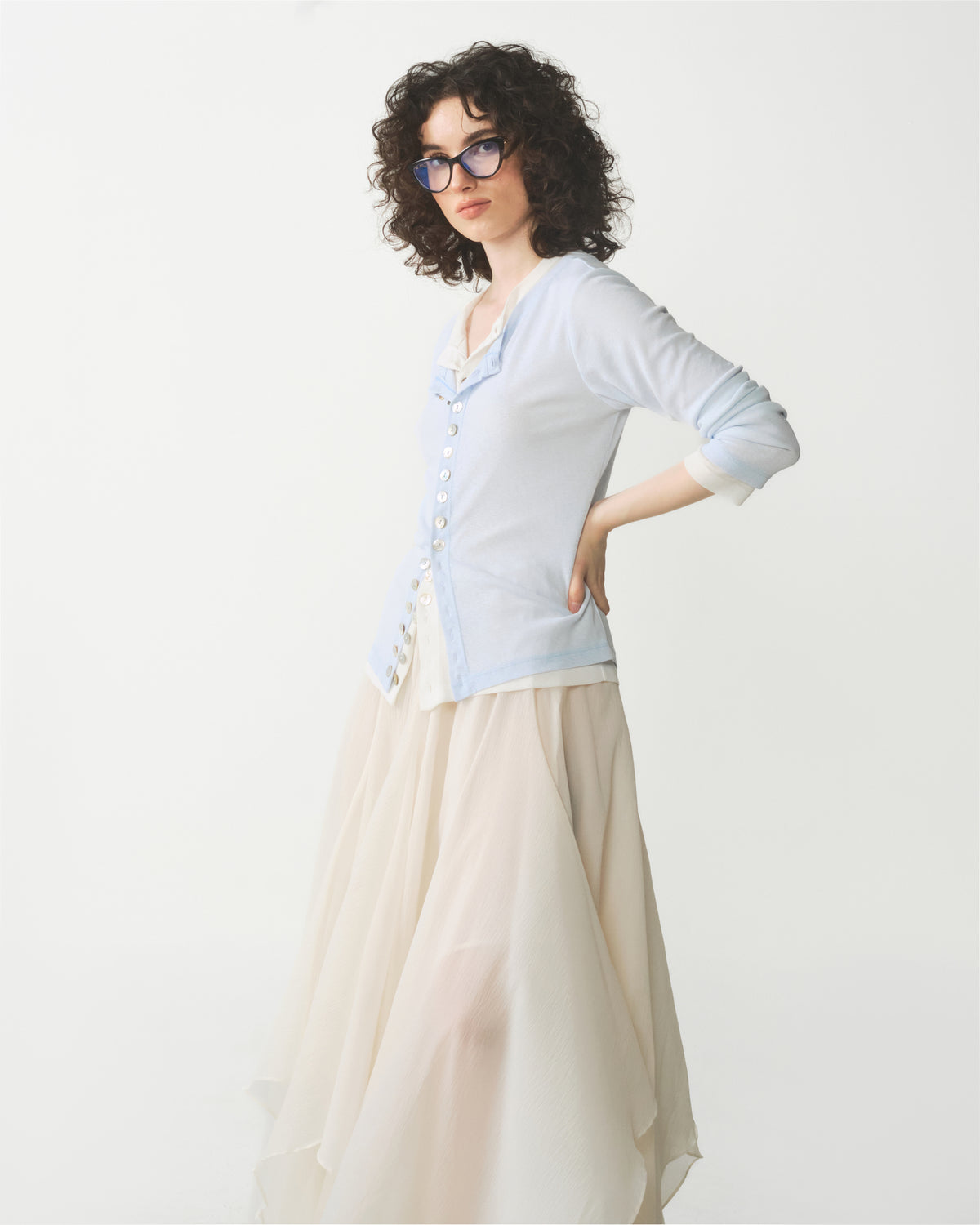 WHITE JELLYFISH SKIRT