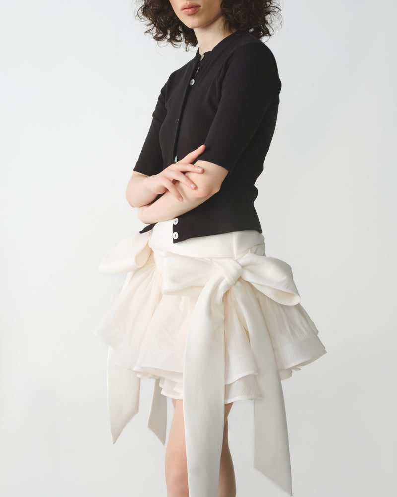WHITE BOWTIE SKIRT