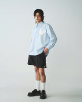 BABY BLUE ORIGAMI HEART SHIRT
