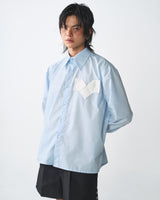 BABY BLUE ORIGAMI HEART SHIRT