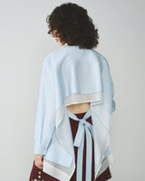 BLUE FLIRTY DOUBLE-LAYER SHIRT