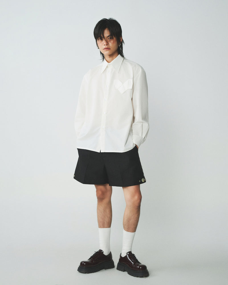 WHITE ORIGAMI HEART SHIRT