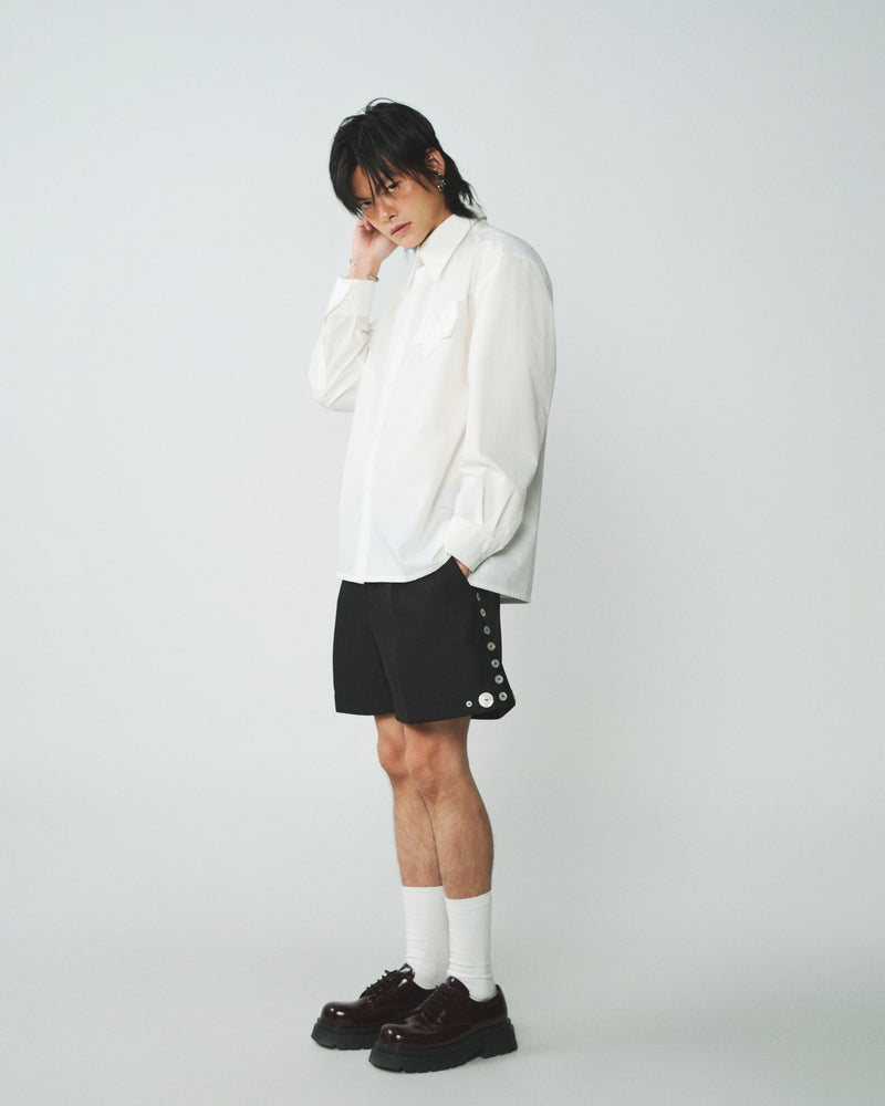 WHITE ORIGAMI HEART SHIRT