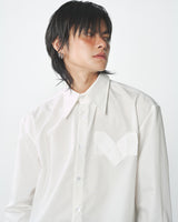 WHITE ORIGAMI HEART SHIRT