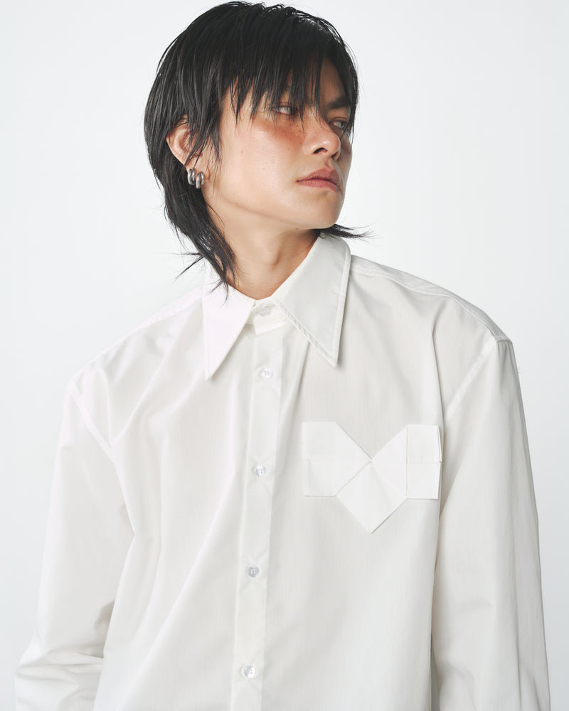 WHITE ORIGAMI HEART SHIRT