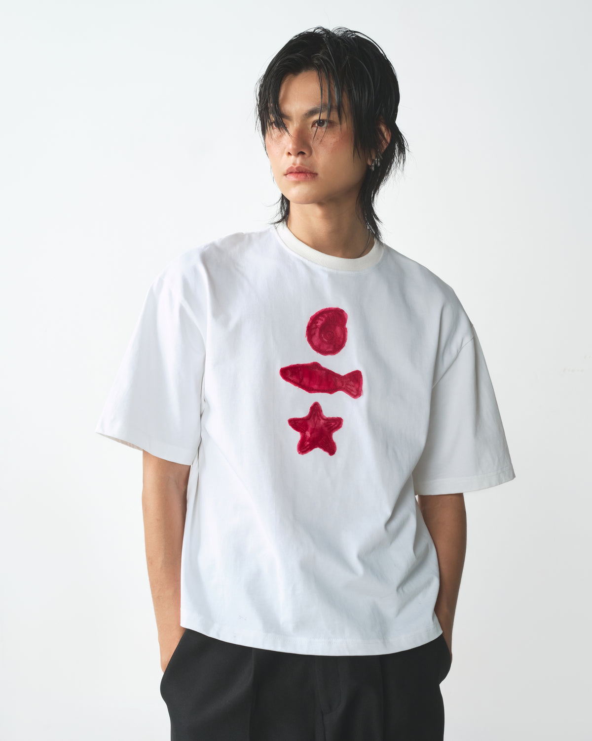 WHITE MARINE TEE
