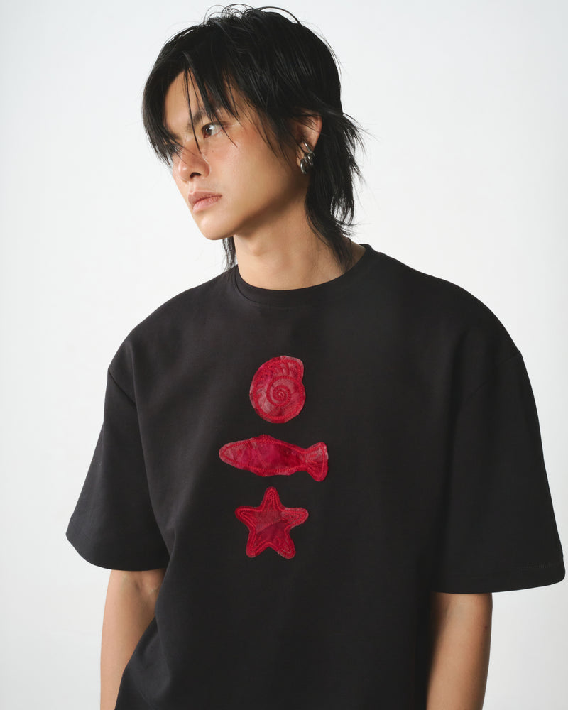 BLACK MARINE TEE