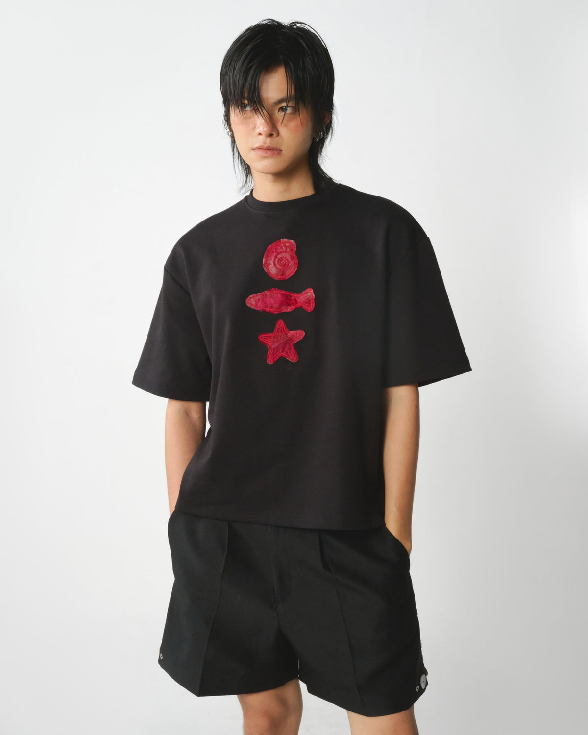 BLACK MARINE TEE