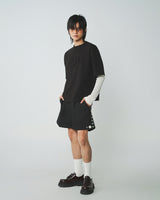 BLACK ORIGAMI HEART TEE