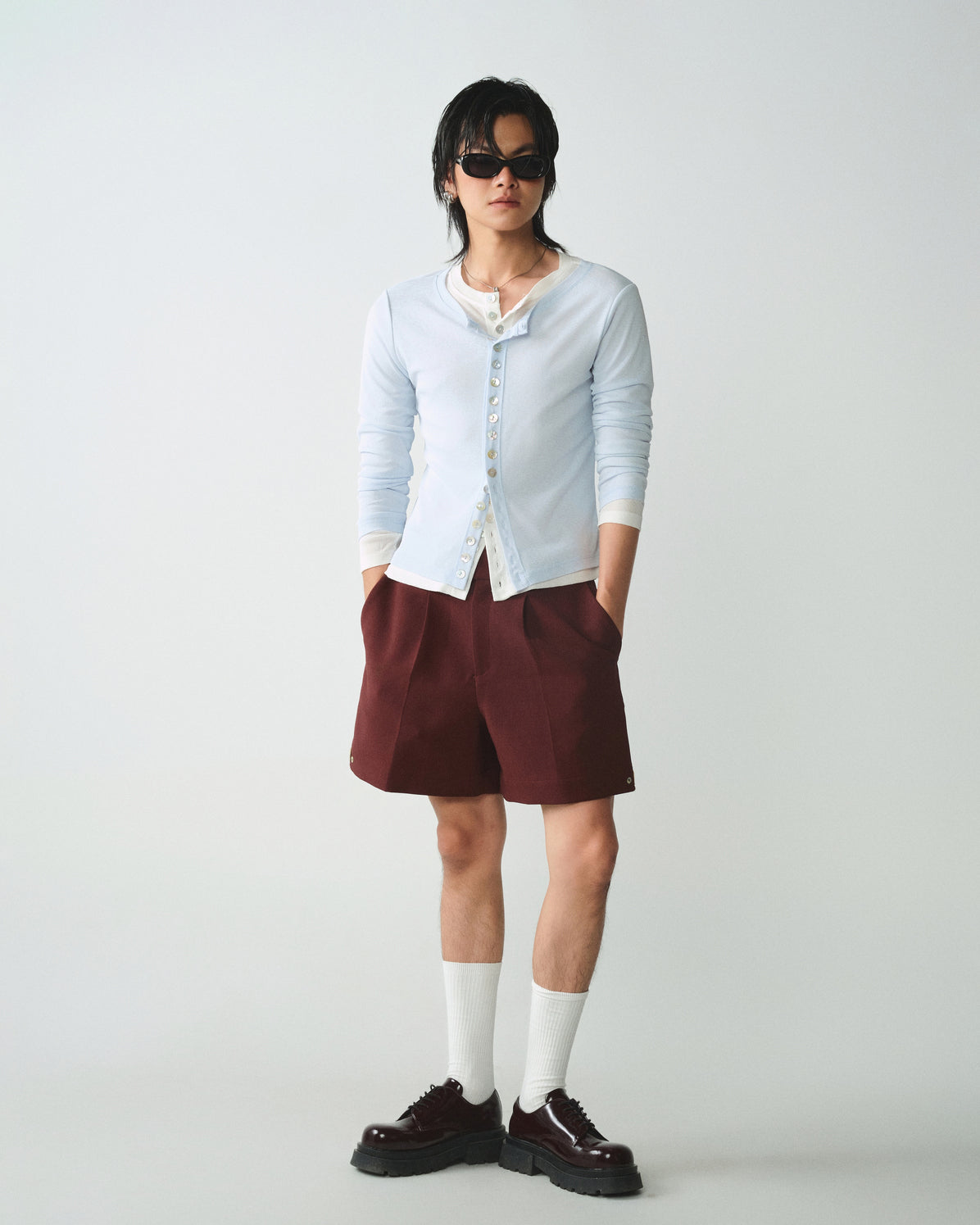 LONGSLEEVE DOUBLE PEARL BUTTON