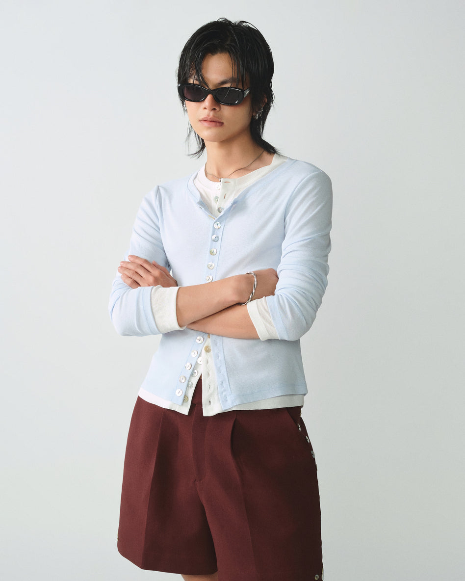 LONGSLEEVE DOUBLE PEARL BUTTON