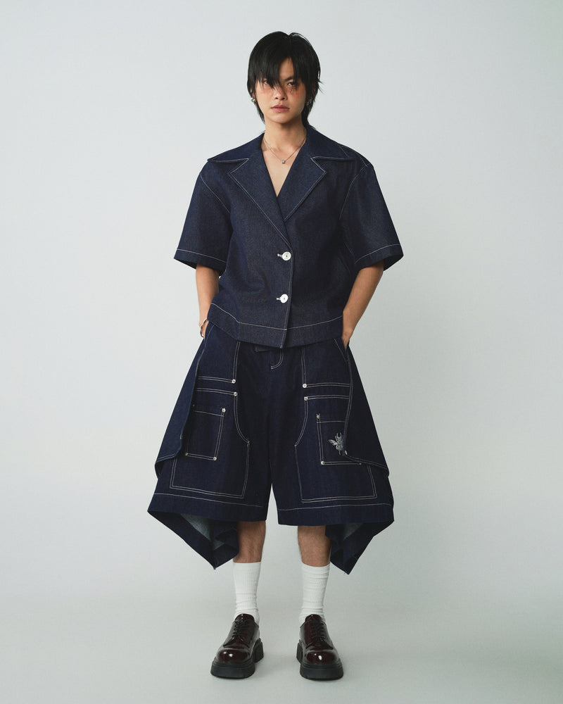 JEAN SIDE CUT SHIRT