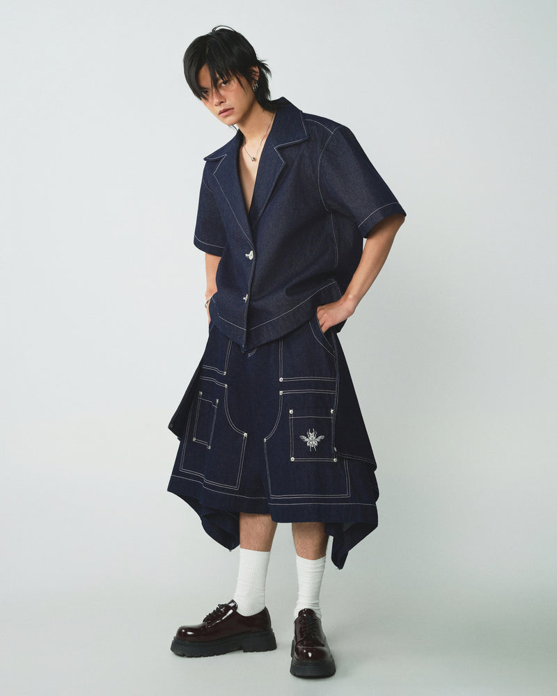 JEAN SIDE CUT SHIRT