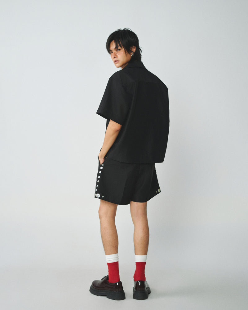 BLACK SIDE CUT SHIRT