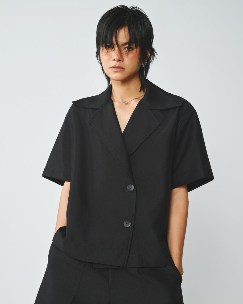 BLACK SIDE CUT SHIRT