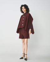 BROWN CAPE SHIRT