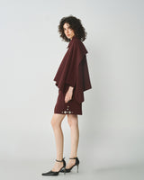 BROWN CAPE SHIRT