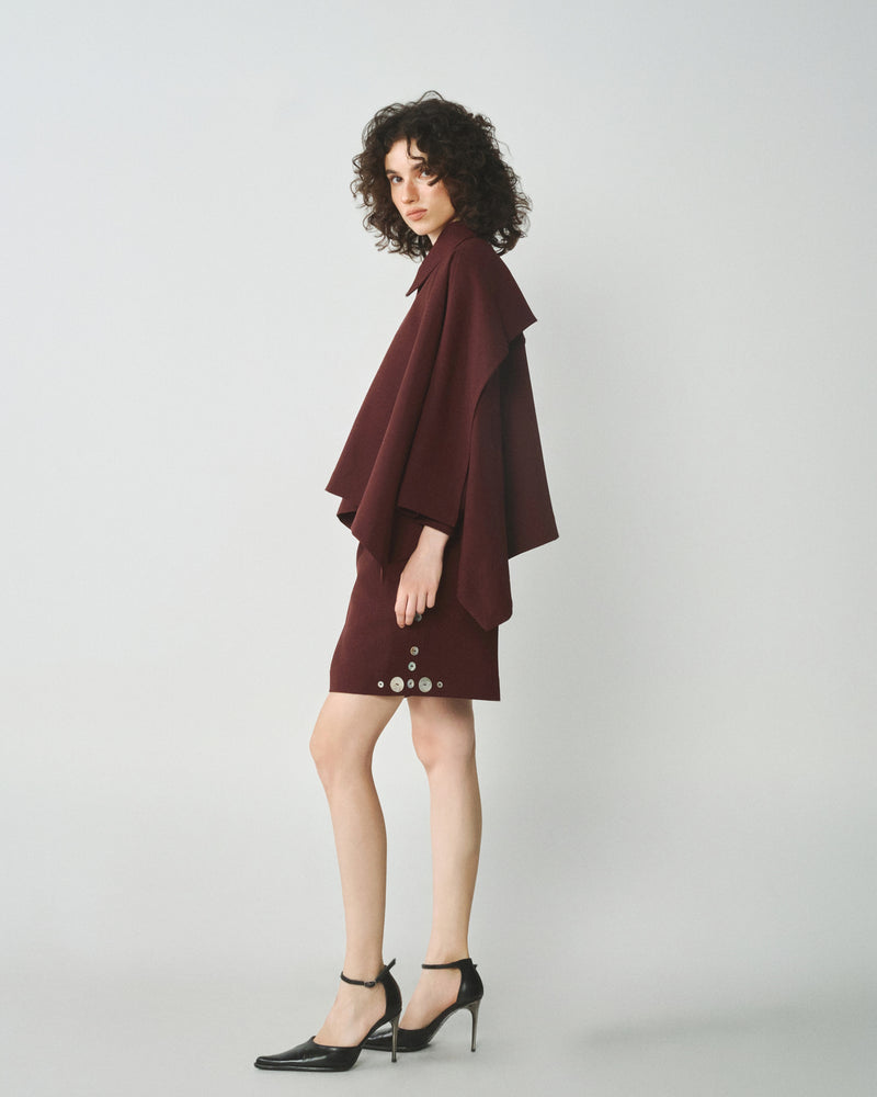 BROWN CAPE SHIRT