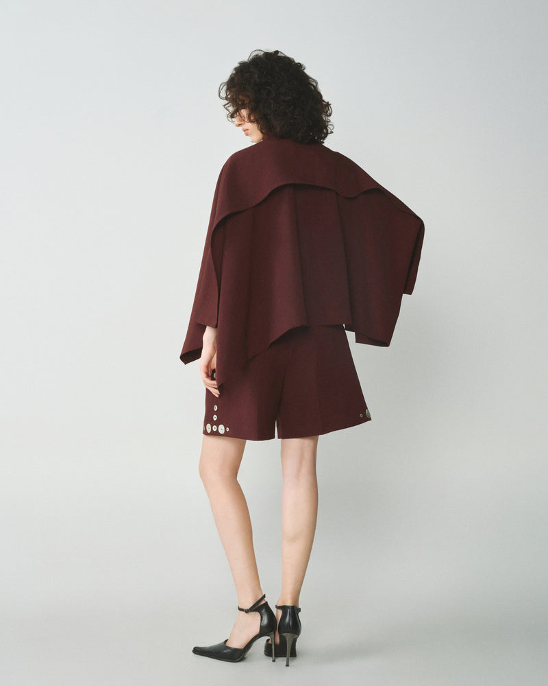 BROWN CAPE SHIRT
