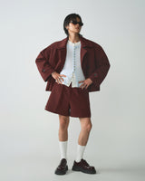 BROWN D-BREASTED JACKET