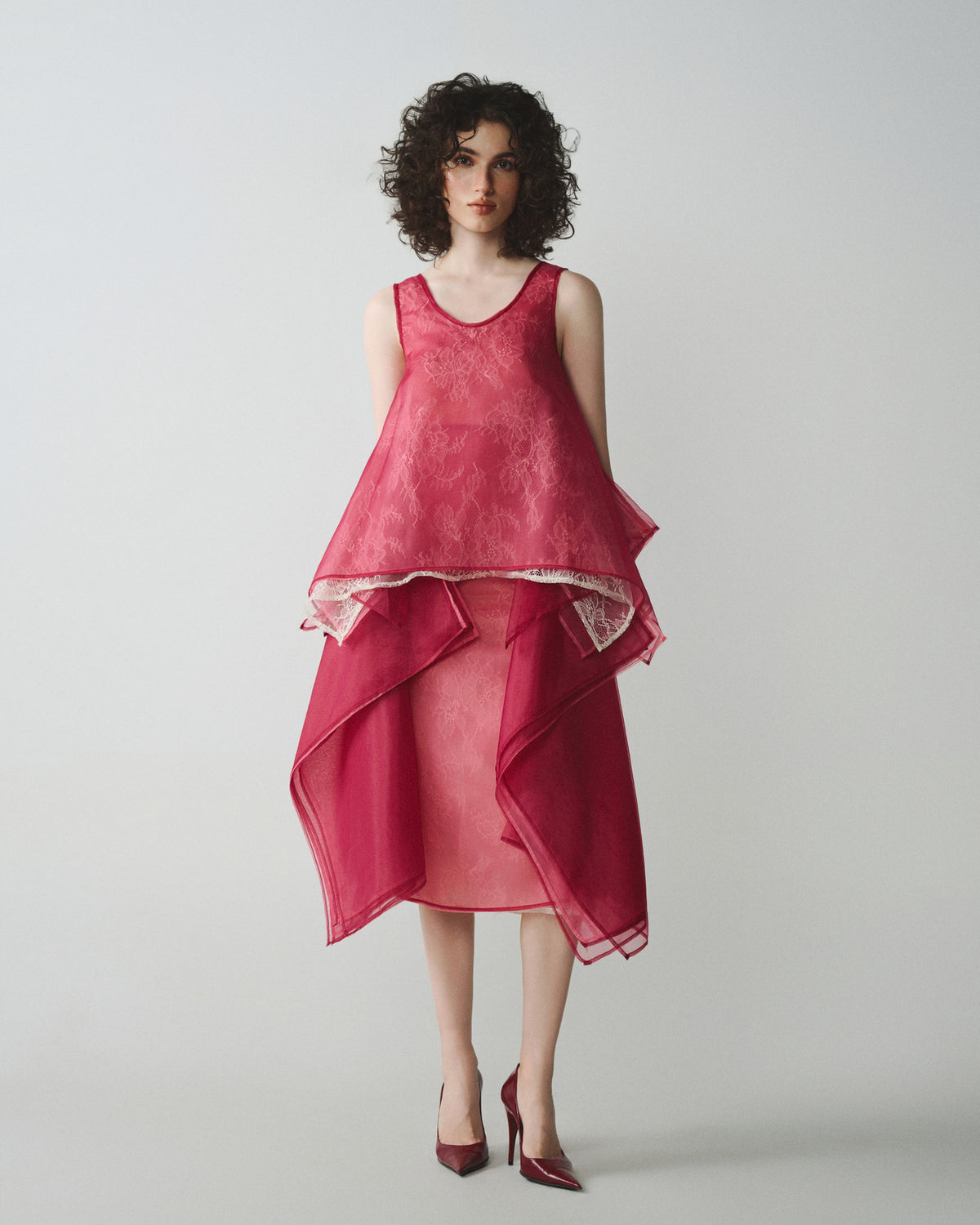 RED "HAI VAN" SKIRT