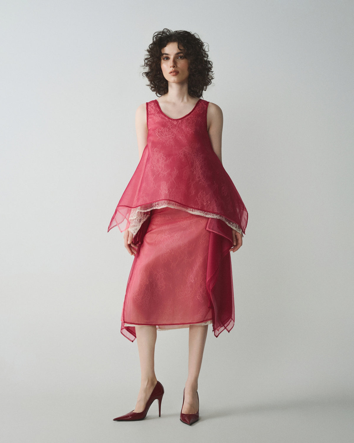 RED "HAI VAN" SKIRT