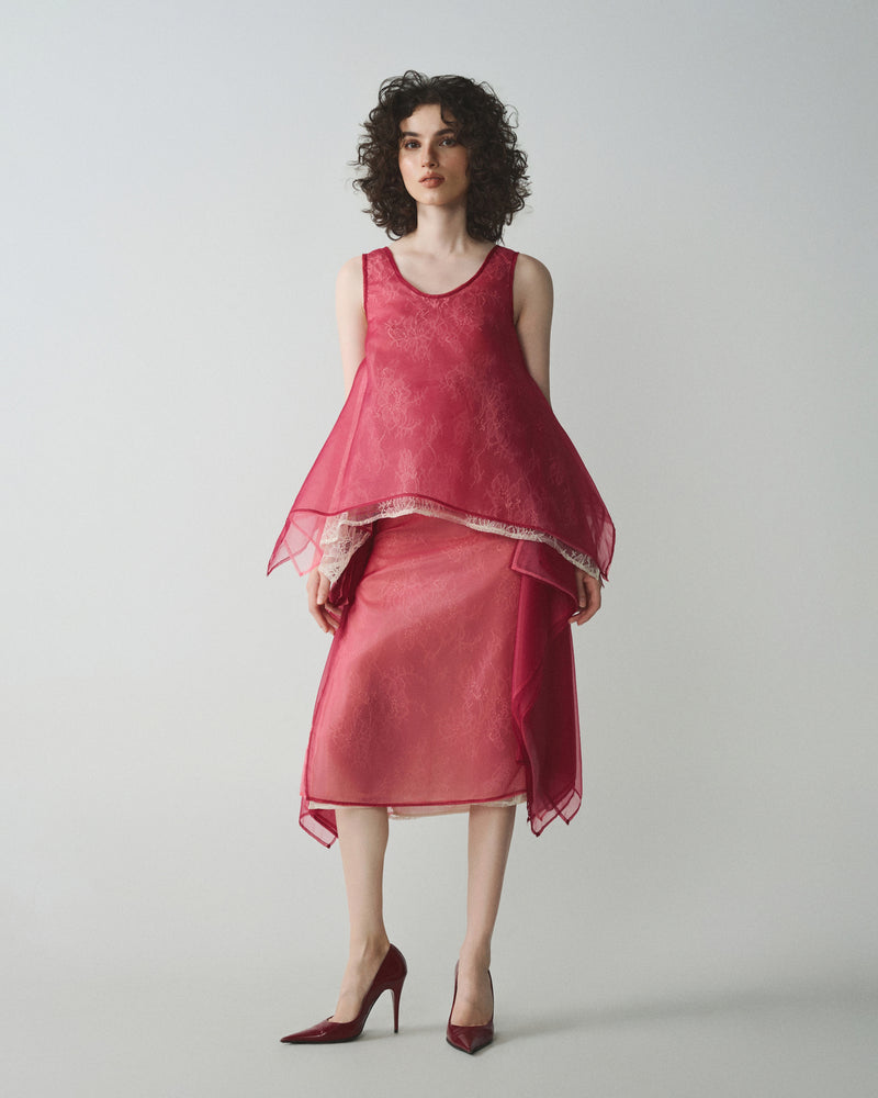 RED "HAI VAN" SKIRT