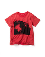 ILLUSION RED DISTRESSED TSHIRT