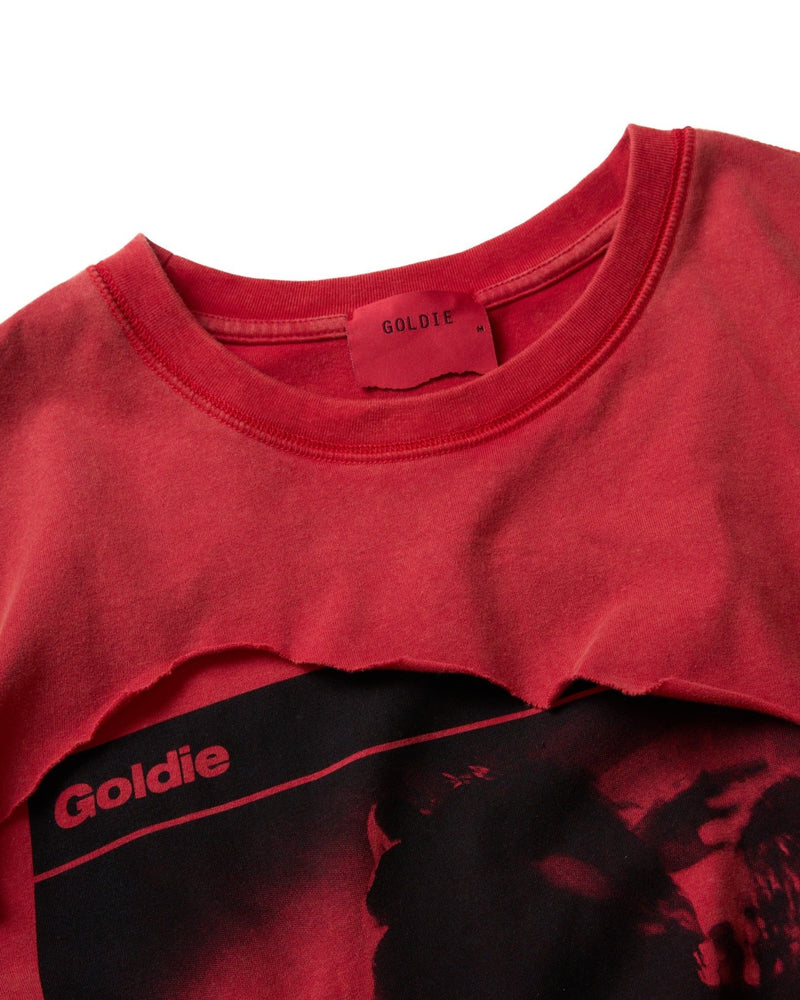ILLUSION RED DISTRESSED TSHIRT