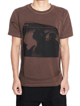 ILLUSION BROWN DISTRESSED TSHIRT 