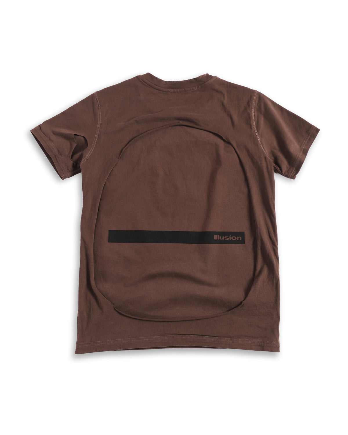 ILLUSION BROWN DISTRESSED TSHIRT 