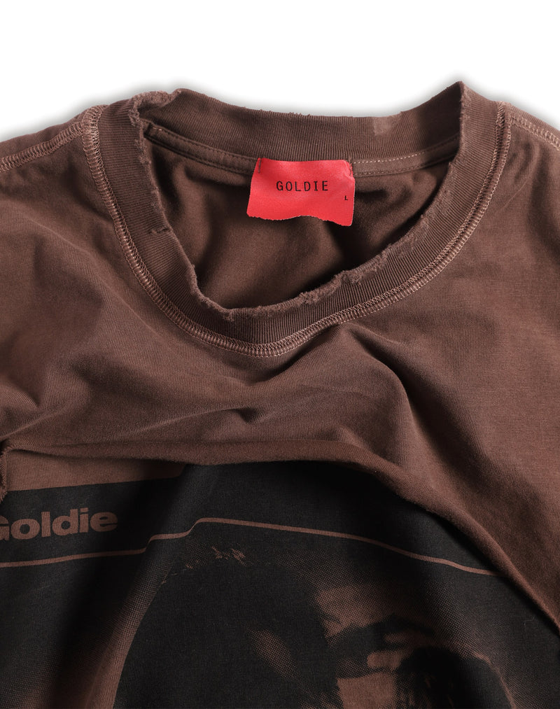ILLUSION BROWN DISTRESSED TSHIRT 