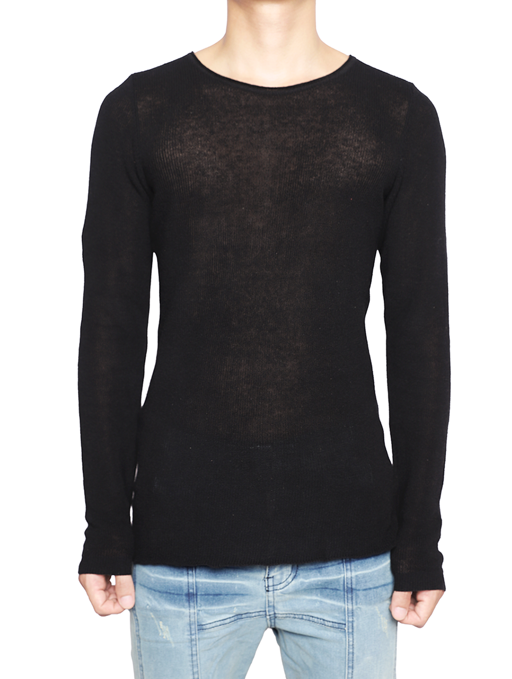KNIT BLACK LONG SLEEVES BLACK