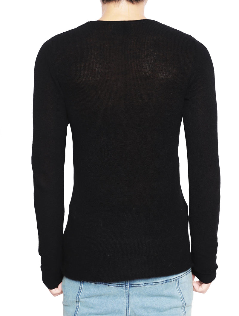 KNIT BLACK LONG SLEEVES BLACK