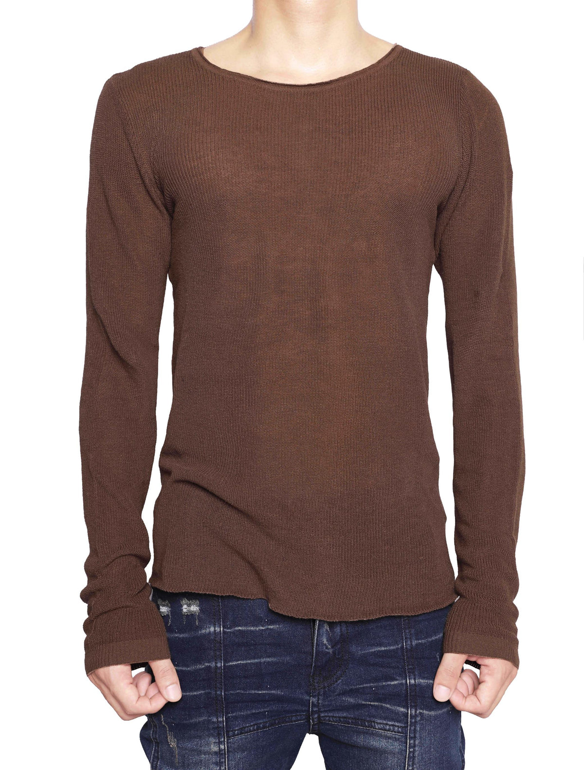 KNIT BROWN LONG SLEEVES