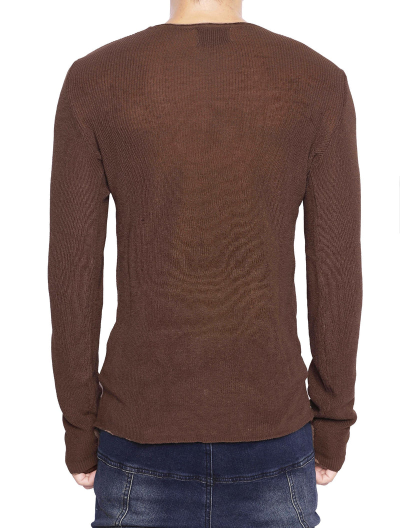 KNIT BROWN LONG SLEEVES