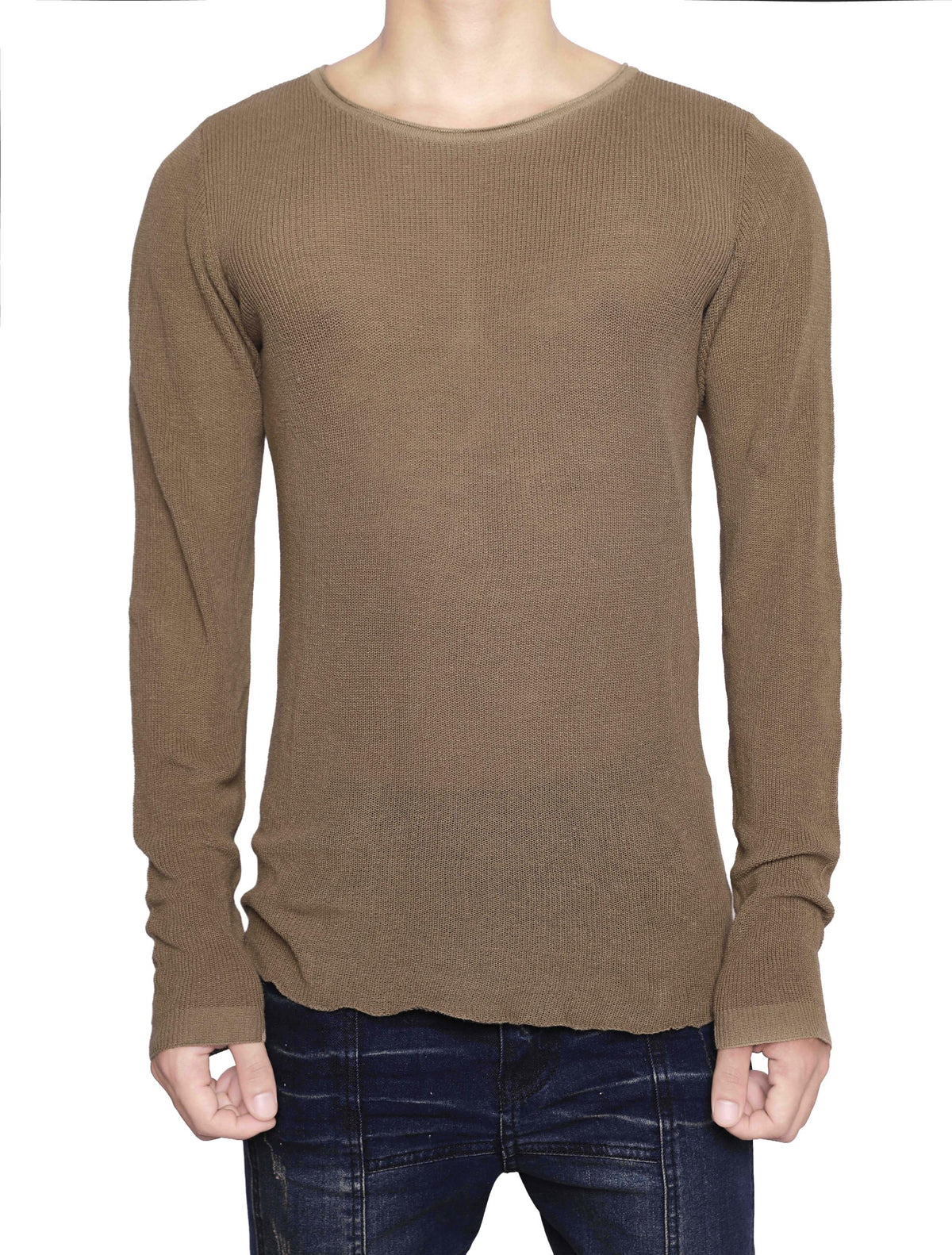 KNIT OLIVE LONG SLEEVES